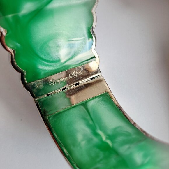 New Angelique De Paris gold plated starfish green bangle bracelet. - Picture 8 of 17
